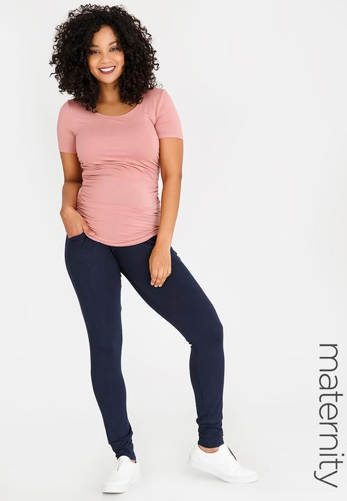 Cherry Melon - Maternity Soft jogger pants - Navy