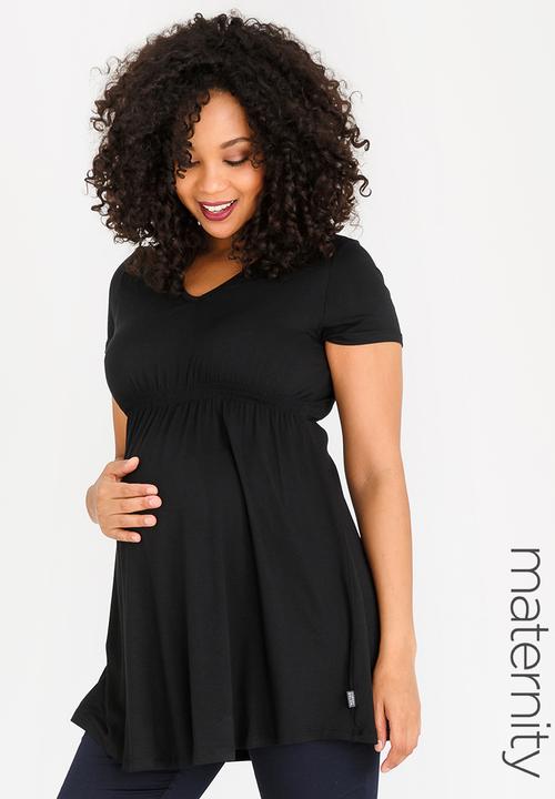 Cherry Melon - Basic Underbust Smock Top Black