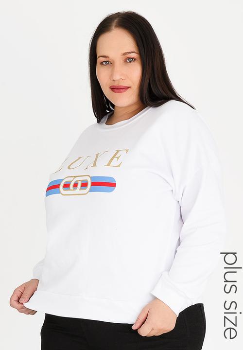 STYLE REPUBLIC PLUS - Luxe Print Sweater White