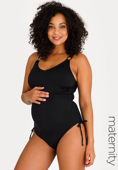 Jacqueline - Maternity Side detail swimsuit - black 