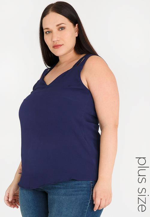 edit Plus - Strappy Back Cami Navy