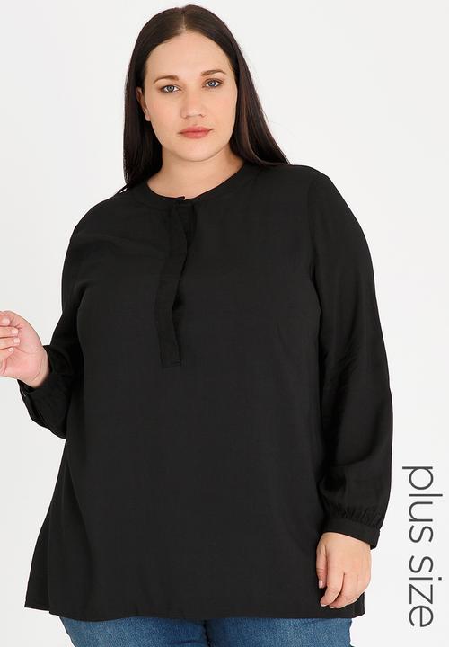 edit Plus - Henley Tunic Black