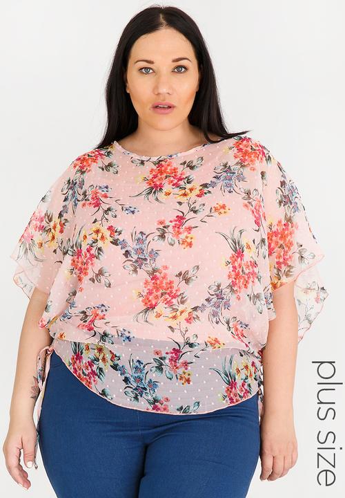 edit Plus - Tie detail blouse - pink