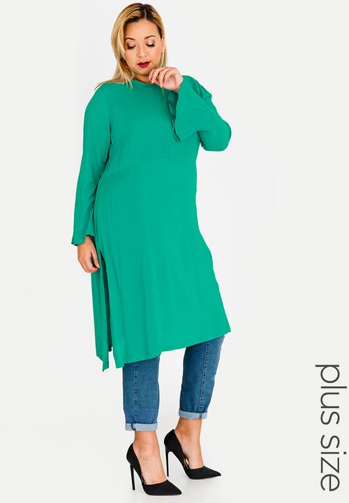STYLE REPUBLIC PLUS - Bell Sleeve Tunic Green