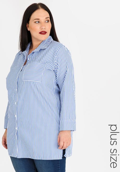 edit Plus - Shirt with Side Slits Multi-colour