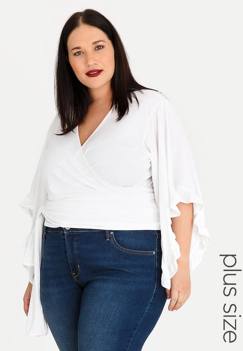 STYLE REPUBLIC PLUS - Wrap Top Off White