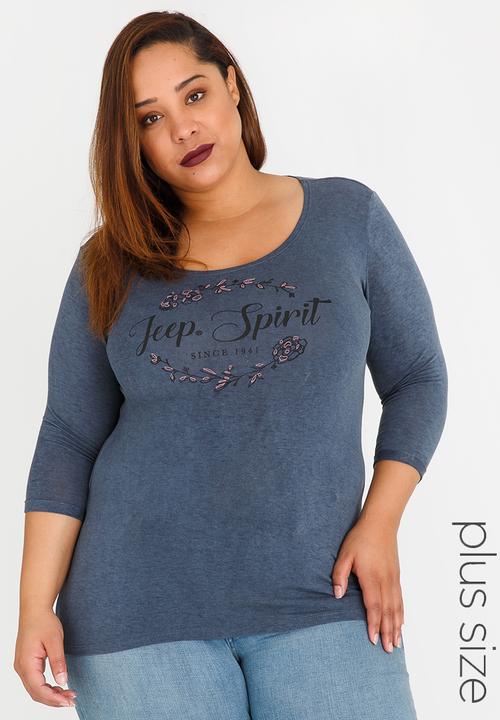 JEEP - Spirit 3/4 Sleeve Top Dark Grey