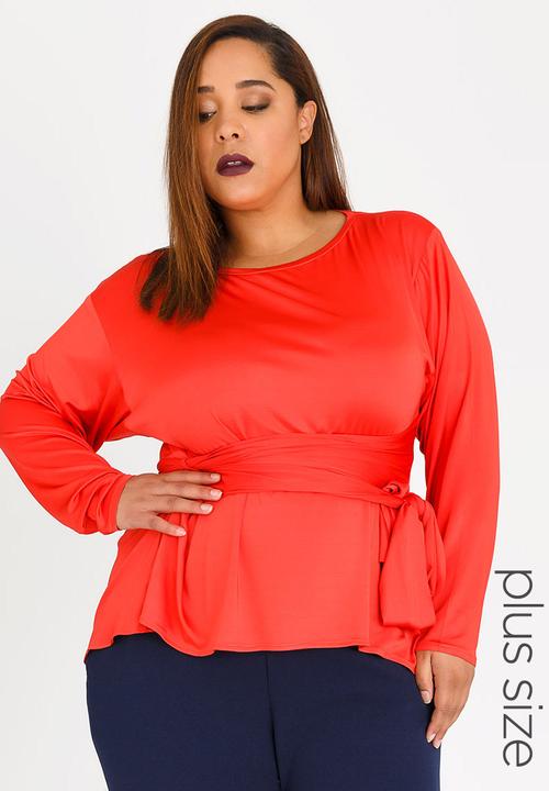 Leigh Schubert - Rushka Wrap Top Red
