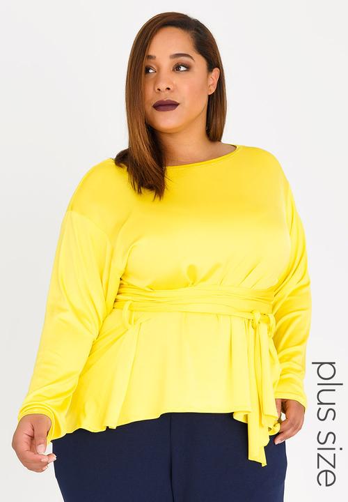 Leigh Schubert - Rushka Wrap Top Yellow