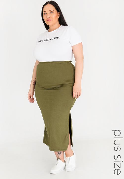 plus size maxi skirt with split