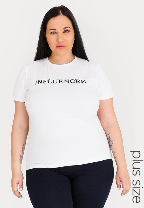 STYLE REPUBLIC PLUS - Influencer t-shirt - white