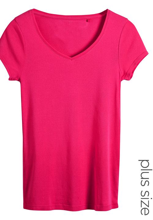 Next - V-neck t-shirt Mid Pink