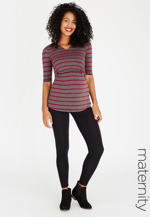 edit Maternity - Feeding Friendly Pleat Top Multi-colour