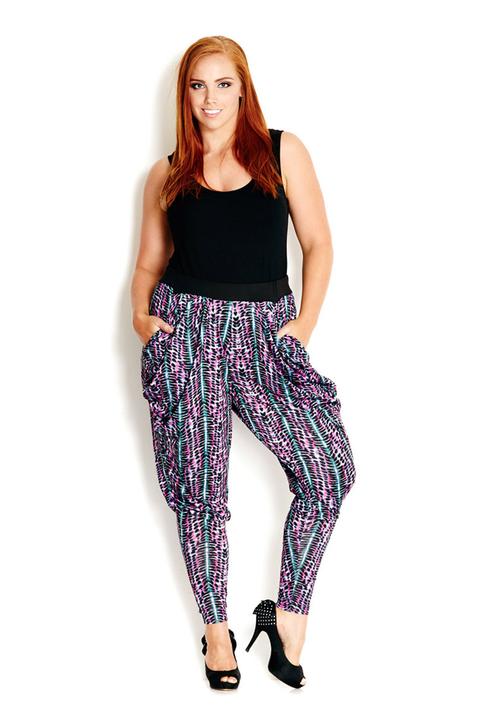 City Chic - Sonic harem pants Multi-colour