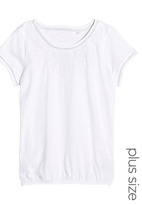 Next - Bubble hem top White