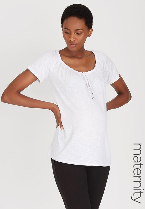 Cherry Melon - Off The Shoulder Top White