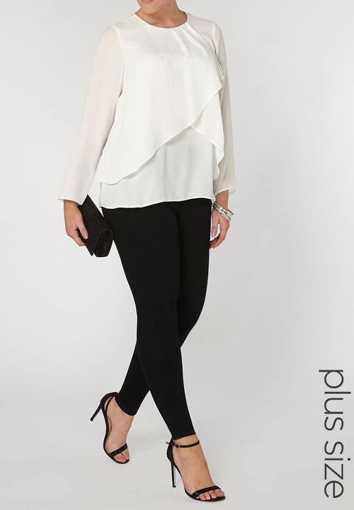 EVANS - Overlay Blouse White