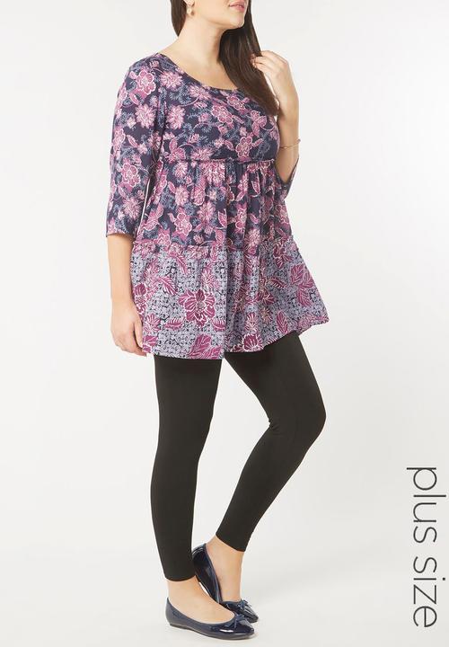 EVANS - Border Print Tunic Multi-colour
