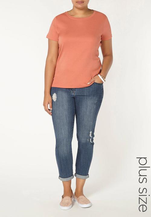 EVANS - Essential Round Neck T-shirt Orange