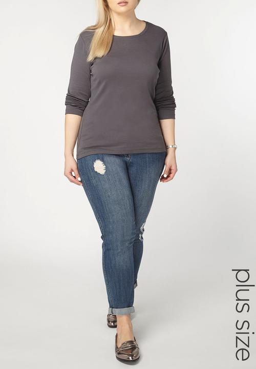 EVANS - Essential Long Sleeve Tee Grey