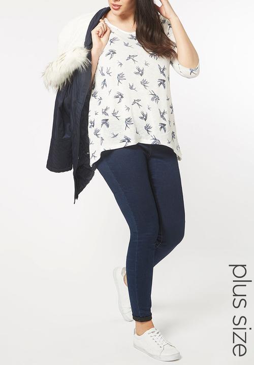 EVANS - All-over Print Top Off White