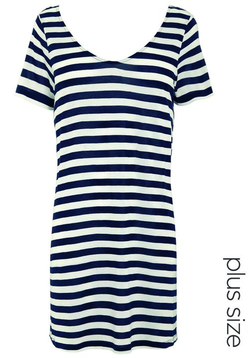 Next - Colourblock bow back tunic Navy