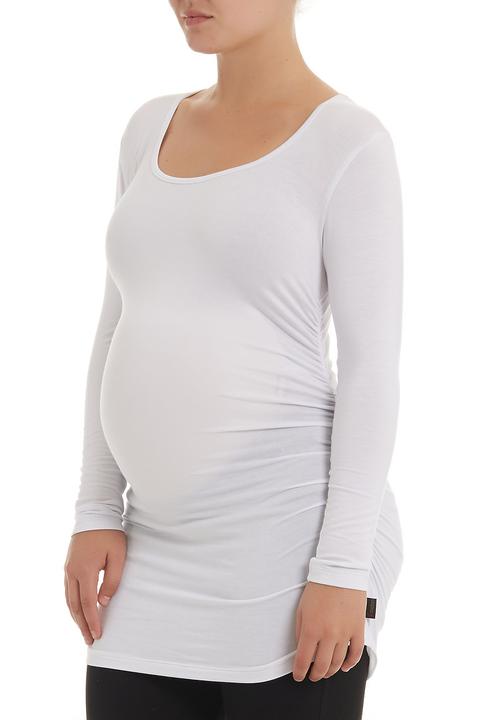 Cherry Melon - Long-sleeve top with side gauge detail  White