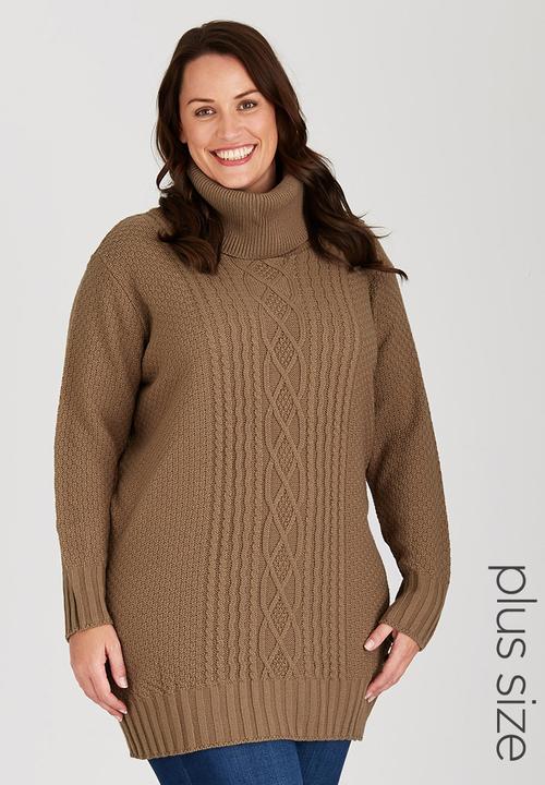 edit Plus - Shelly Upstyle Dress Beige