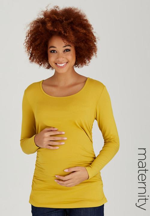 Cherry Melon - Side Gauge Long Sleeve Top Yellow