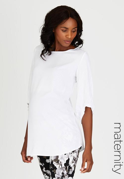 Me-a-mama - Bay Blouse White