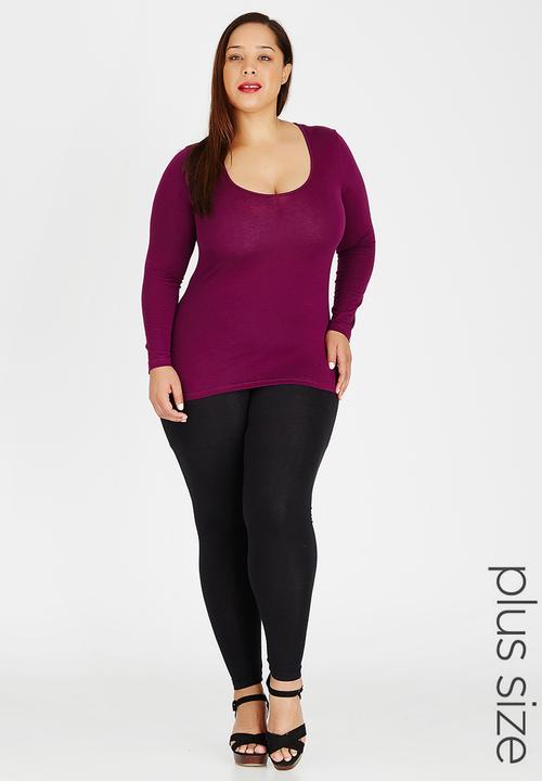 STYLE REPUBLIC PLUS - Ballerina Fitted T Dark Purple