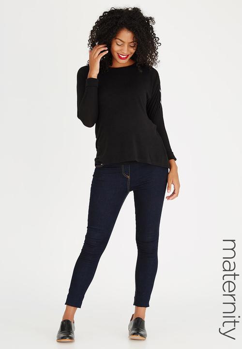 edit Maternity - Feeding Friendly Top Black