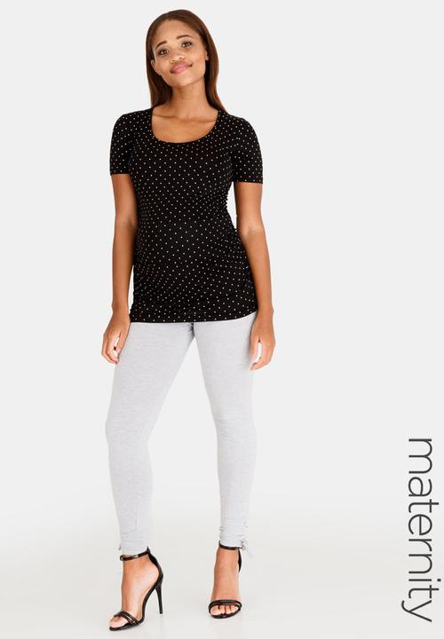 Cherry Melon - Short Sleeve Round Neck Tee Black and White