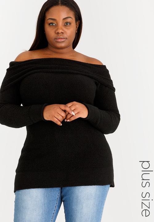 STYLE REPUBLIC PLUS - Bardot Jersey Black