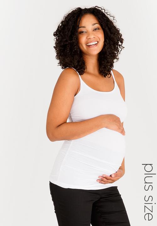 Cherry Melon - Basic Cami with Side Detail White