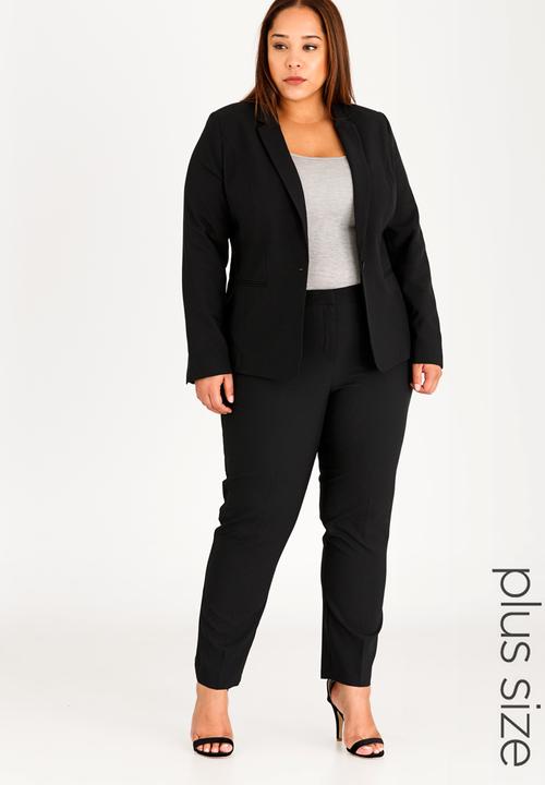 plus size black work pants