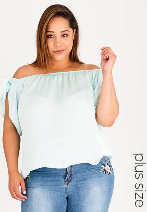 STYLE REPUBLIC PLUS - Hammered Satin Blouse Mint