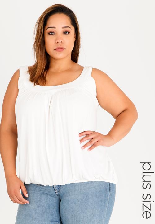 edit Plus - Bubble Hem Cami Cream