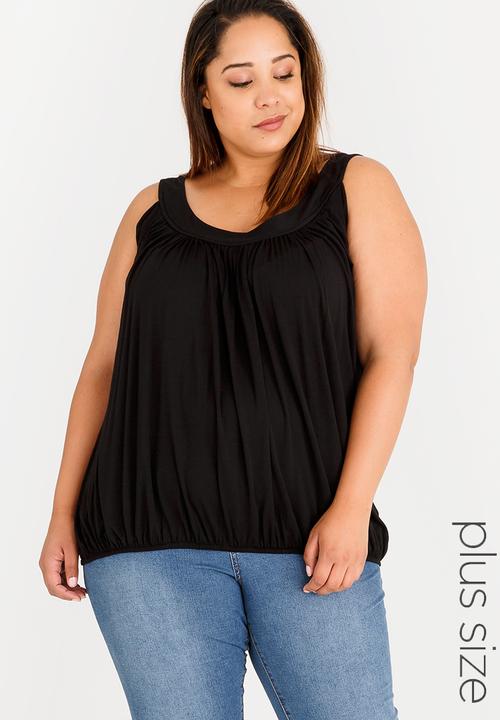 edit Plus - Bubble Hem Cami Black