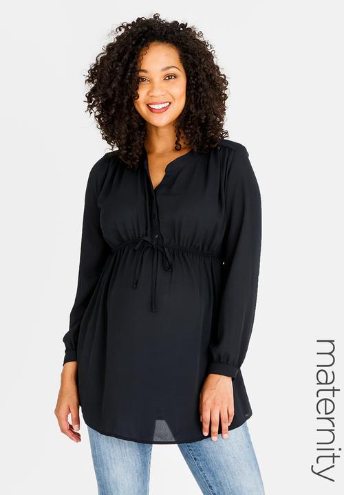 Cherry Melon - Mandarin Shirt Black