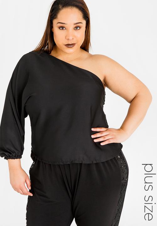 RUFF TUNG - One Shoulder Top Black