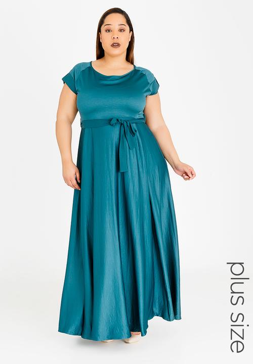 turquoise plus size dress