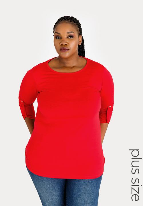 edit Plus - Long Sleeve Tee Red