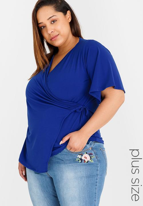 edit Plus - Wrap Top Mid Blue