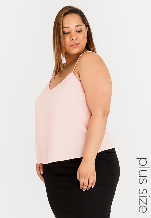 STYLE REPUBLIC PLUS - V-neck Cami Mid Pink