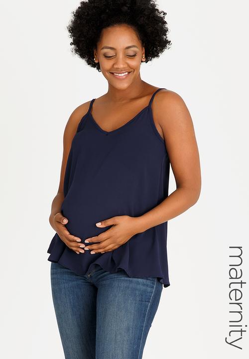 edit Maternity - Woven Cami Navy