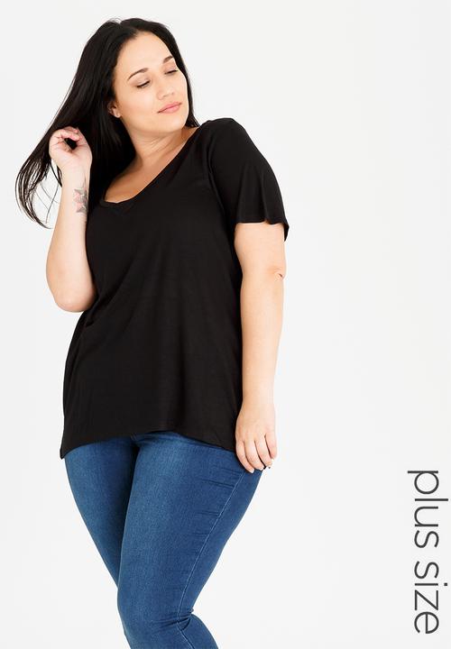 Brave Soul - Tory V-neck T-shirt Black