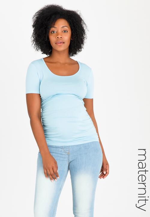 Cherry Melon - Short Sleeve Side Gauge Tee Blue