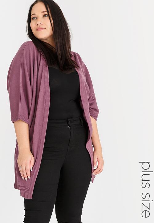 edit Plus - Throw-over Cardi Pale Purple