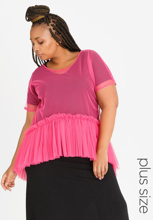 Isabel de Villiers - Tulle Frill Top Cerise Pink